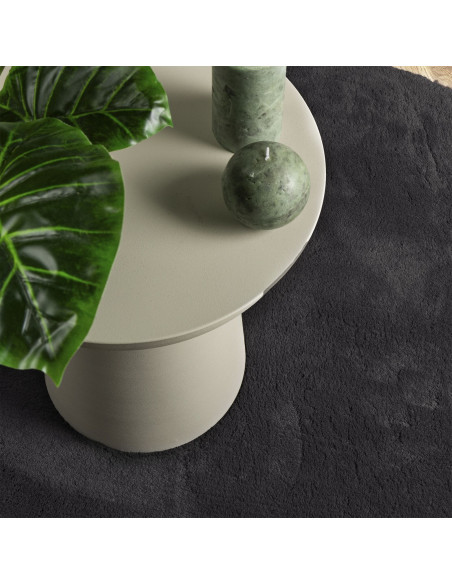 Tappeti per area Ovale HUARTE Nero 120 x 170 cm 100% Poliestere