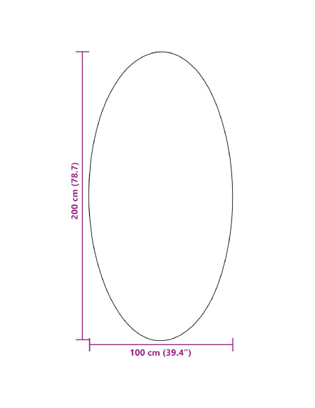 Tappeti per area Ovale HUARTE Nero 100 x 200 cm 100% Poliestere