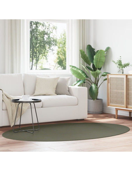 Tappeto 'HUARTE' Verde Foresta 140x200 cm Ovale