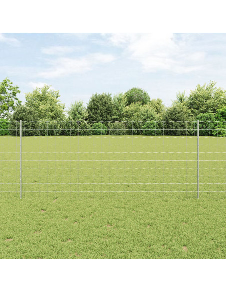 Set di Recinzioni per Giardino Set di 2 Acciaio Zincato 25 x 1 m