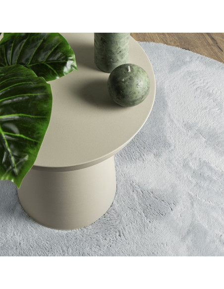 Tappeti Grigio Cotone 80 x 150 cm Tappeto Area Ovale