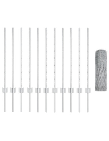 Recinzione con Posto Argento 0,8 x 25 m Acciaio