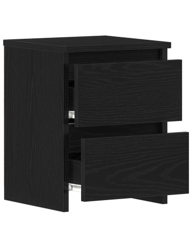 Armadio da Notte Rovere Nero 30 x 30 x 40 cm Legno multistrato