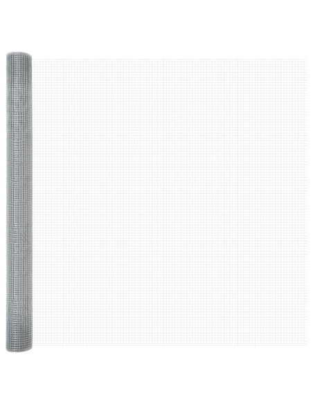 Recinzione in Rete Saldature  con 13 Pali 1.5x25 m Acciaio Galvanizzato