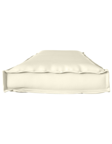 Cuscino per pallet  per panchina panna 140x40x8 cm tessuto Oxford