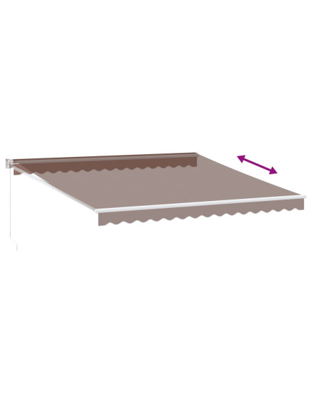 Tenda Sole Retrattile Manuale 400x300 cm Marrone