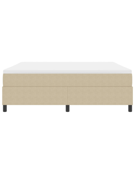 Letto con Molle  con Materasso Verde Chiaro Grigio Super King Tessuto a Coste