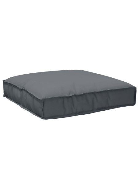 Cuscino Pallet  per Seduta Antracite 80x80x12 cm Tessuto Oxford