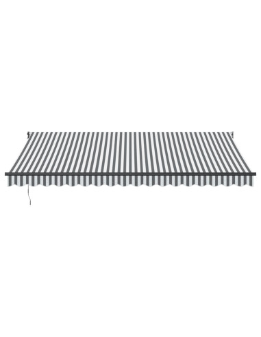 Tenda Retrattile Antracite e Bianca 4,5x3 m Tessuto e Alluminio