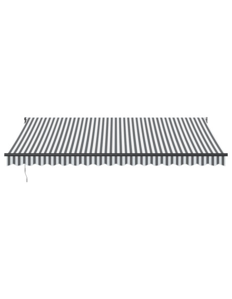 Tenda Retrattile Antracite e Bianca 4,5x3 m Tessuto e Alluminio