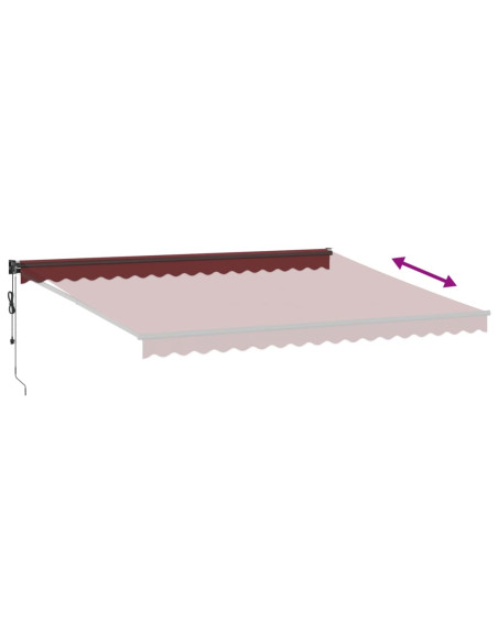 Tenda da Sole Retrattile Automatica Bordò 450x300 cm