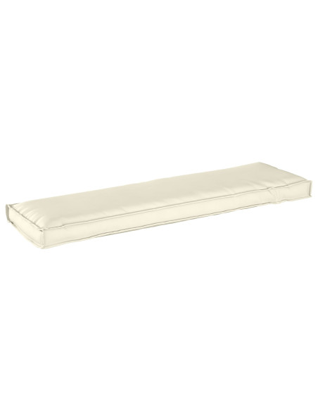 Cuscino per pallet  per panchina panna 140x40x8 cm tessuto Oxford