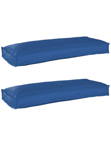 Set di Cuscini per Pallet 2 pcs Blu Reale 100 x 40 x 8 cm