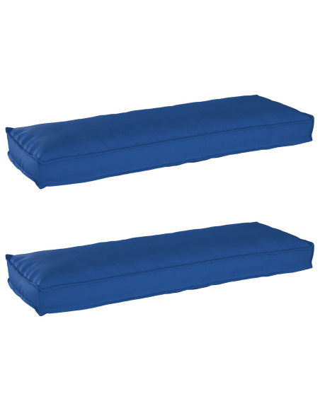 Cuscini per Panchina  2 pz Blu Reale 120x40x8 cm Tessuto Oxford