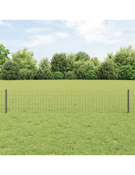 Recinzione Euro  con 11 Post U Grigi 0.4x25 m Acciaio