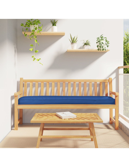 Cuscino per Pallet per Panca Blu Reale 180x40x8 cm Tessuto Oxford
