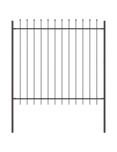 Recinzione per Giardino 4 pcs Grigio 6,8 x 1,5 m