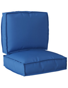 Set di Cuscini per Pallet 2 pcs Blu Reale Tessuto Oxford 2