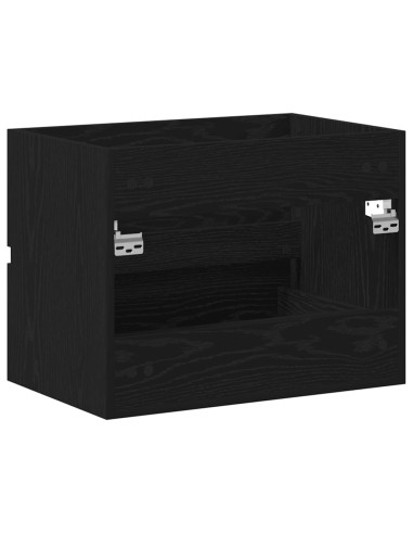 Mobile Lavabo Rovere Nero 60x38,5x45 cm in Legno Multistrato