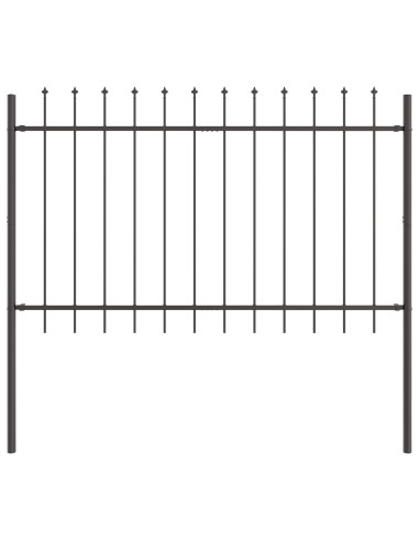 Recinzione per Giardino 5 pcs Grigio 8,5 x 0,8 m