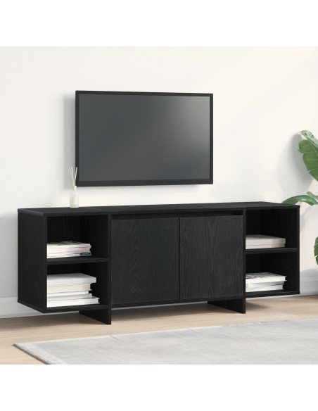 Supporto TV - Rovere Nero - 120x30x40.5 cm - Realizzato in Legno Ingegnerizzato