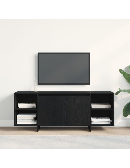 Mobile TV Rovere Nero 120 x 30 x 40,5 cm Legno multistrato