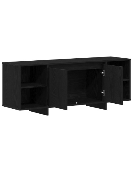 Supporto TV - Rovere Nero - 120x30x40.5 cm - Realizzato in Legno Ingegnerizzato