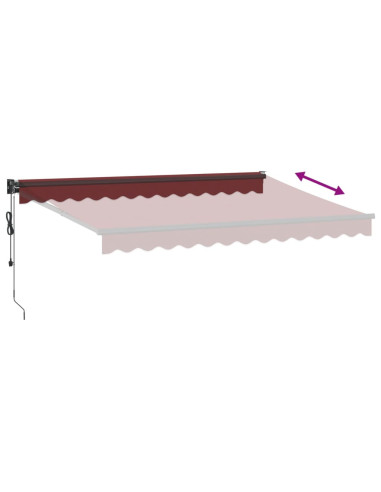 Tenda da Sole Retrattile Automatica Bordò 350x250 cm