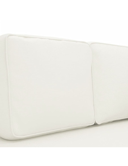 Sdraio con Cuscini e Capezzale Crema in Similpelle