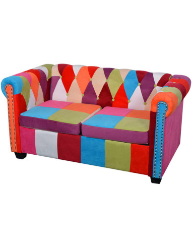 Divano Chesterfield a 2 Posti in Tessuto