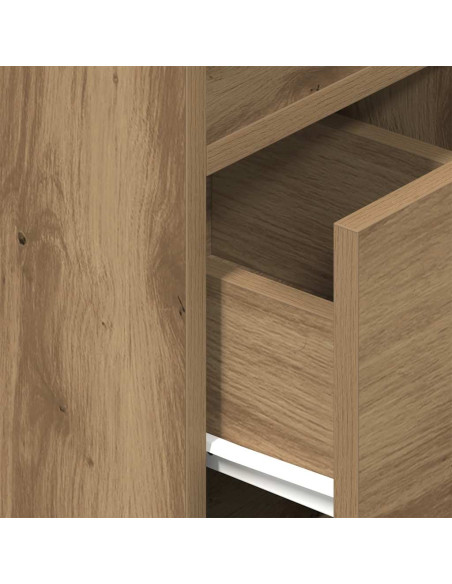 Comodino con Cassetto Rovere Artigianale 25x31x66 cm
