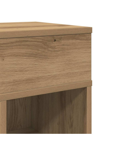 Comodino con Cassetto Rovere Artigianale 25x31x66 cm