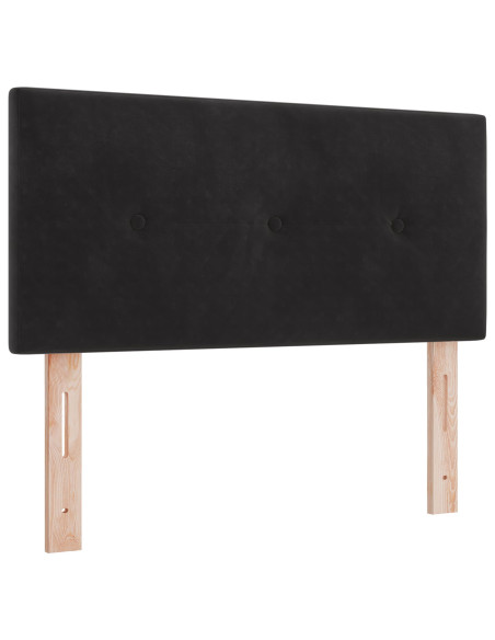 Letto a molle con materasso Nero 90 x 190 cm Velluto