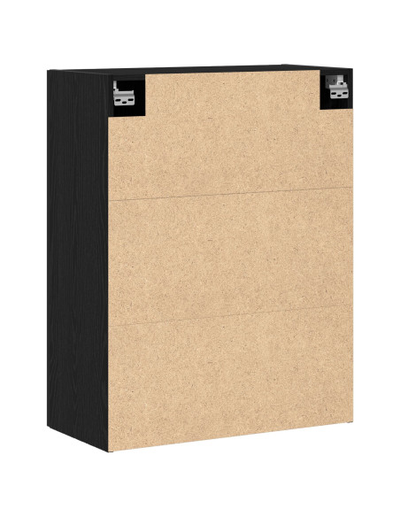 Armadio da Muro  Nero Quercia 69,5x34x90 cm Legno Ingegnerizzato