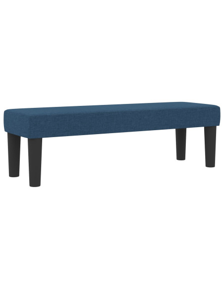 Letto a Molle con Materasso e Panchina Blu 140x200 cm Tessuto
