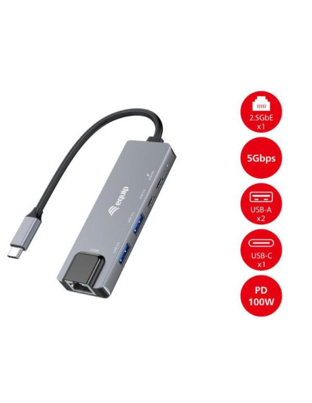 USB-C TO 2.5G ETHERNET + 3 PORT USB