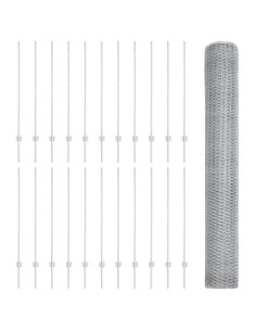 Recinzione con Posto Argento 1,2 x 50 m Acciaio 2