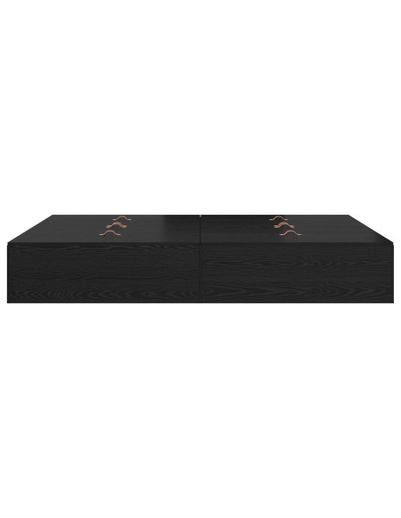 Struttura Letto con Contenitore Rovere Nero 140x190 cm