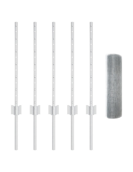 Set di Recinzione da Giardino  Set di 2 Acciaio galvanizzato