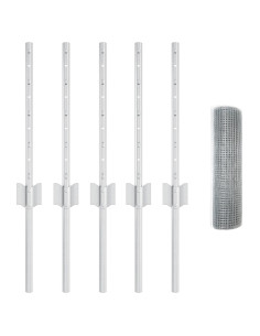 Recinzione con Posto Argento 0,4 x 10 m Acciaio