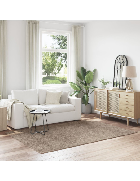 Tappeto Shaggy con retro in lattice marrone 160x230 cm