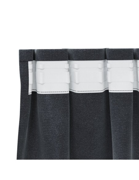 Tende oscuranti  con nastro in alto 2 pz Grigio chiaro in velluto