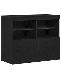 Madia LED Nero 81 x 37 x 66,5 cm Legno multistrato