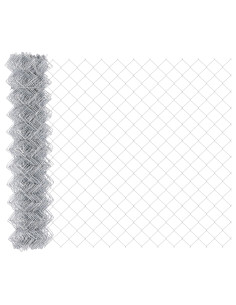 Recinzione con Posto Argento 1,4 x 10 m Acciaio