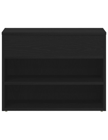 Panca per scarpe Rovere Nero 60 x 30 x 45 cm Legno multistrato