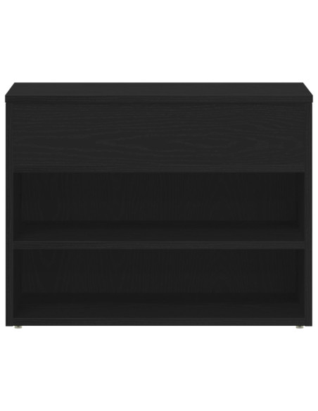 Panca per scarpe Rovere Nero 60 x 30 x 45 cm Legno multistrato