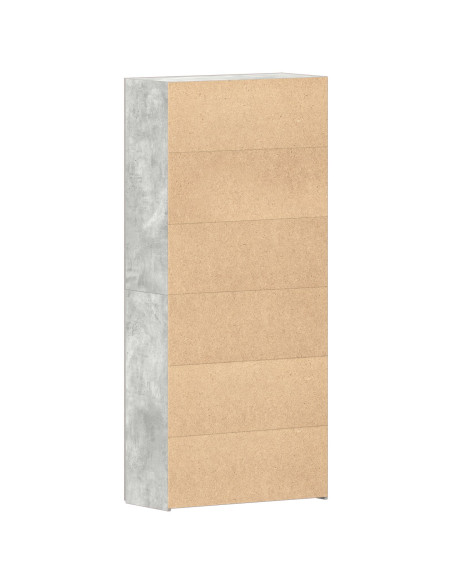 Mobile per scarpe Grigio 80 x 35.5 x 180 cm Legno multistrato