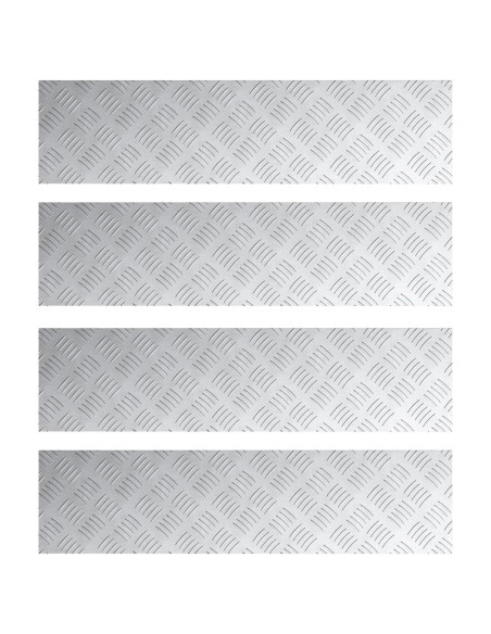 Piastrine in Alluminio Antiscivolo 4 pcs 80x20 cm