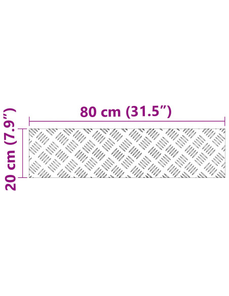 Piastrine in Alluminio Antiscivolo 4 pcs 80x20 cm