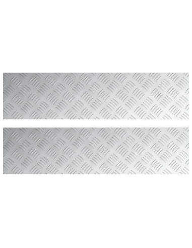 Gradini per Scale 2 pcs Argento 80 x 20 cm Alluminio